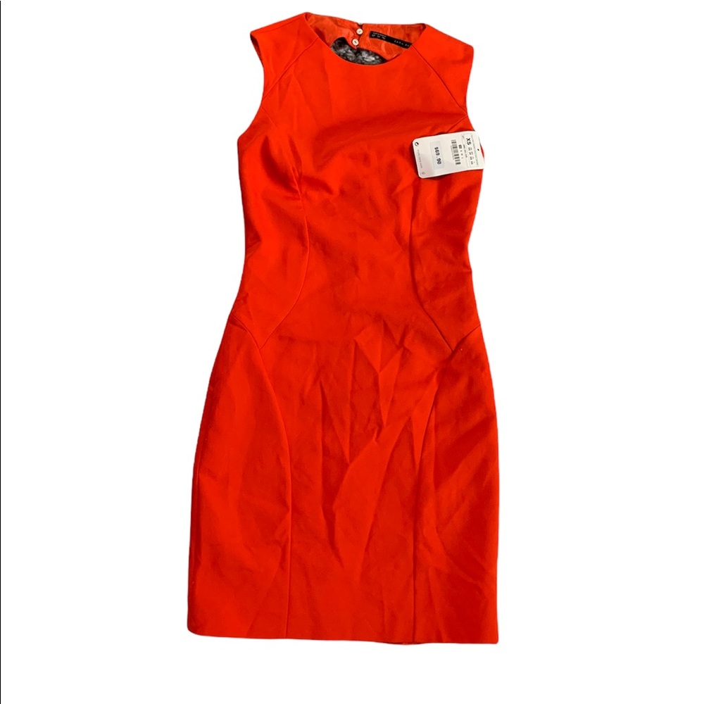 Zara Basic Red Orange  Sleeveless Dress Size XS